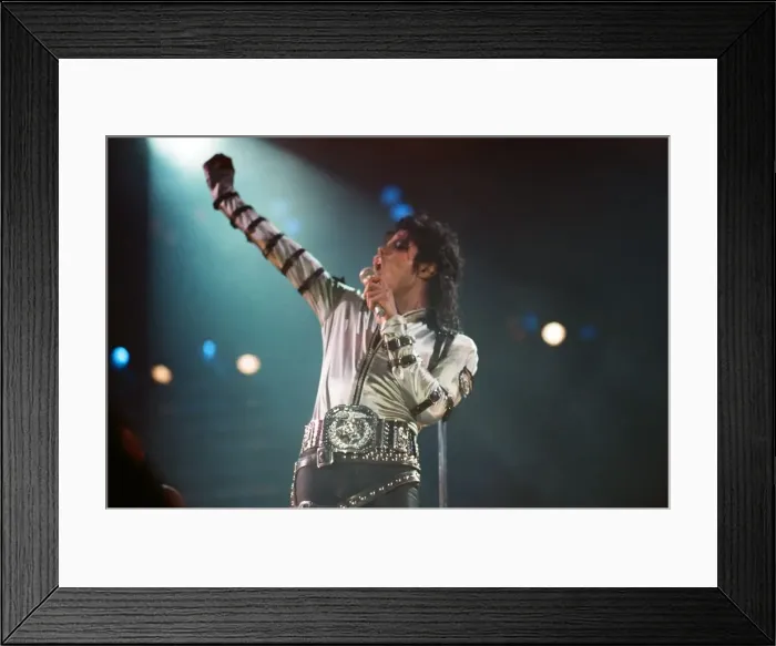 Framed Print : Michael Jackson seen here in concert at Wembley. 26th August 1988