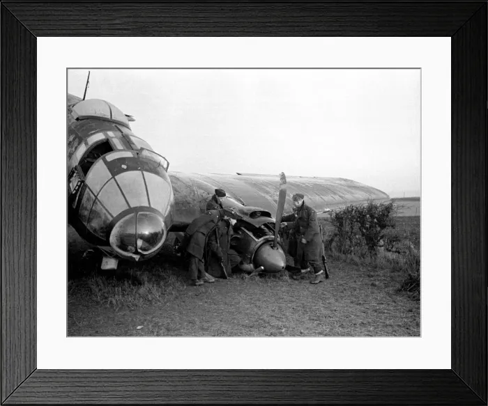 Framed Print : Heinkel 111 brought down in Scotland circa 1939 Framed Print : Heinkel 111 brought down in Scotland circa 1939