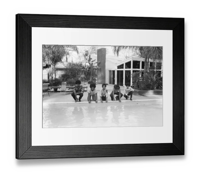 Framed Print : The Jackson Five at home in Los Angeles. 23rd February 1973