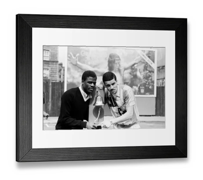 Framed Print : Boxers Errol Christie and Jim Price. 10th April 1984