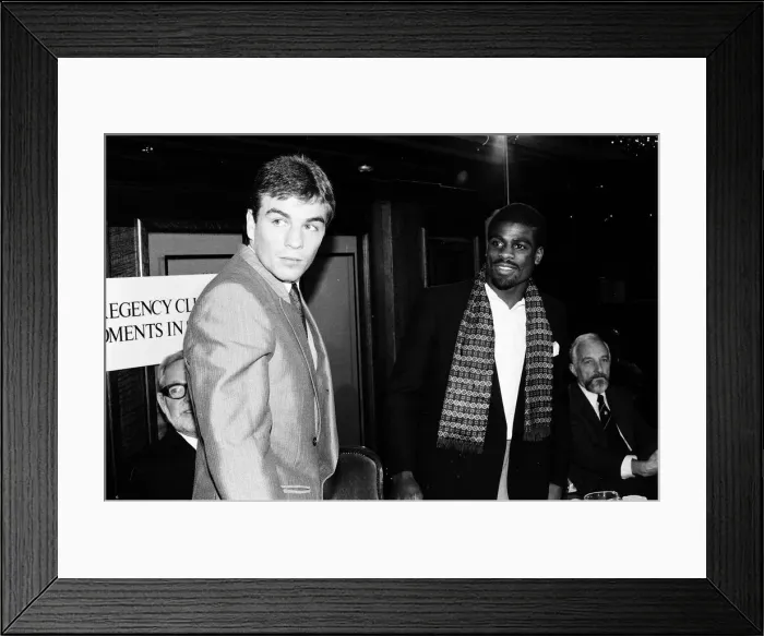Framed Print : Press conference, Errol Christie against Mark Kaylor 18th October 1985 Framed Print : Press conference, Errol Christie against Mark Kaylor 18th October 1985