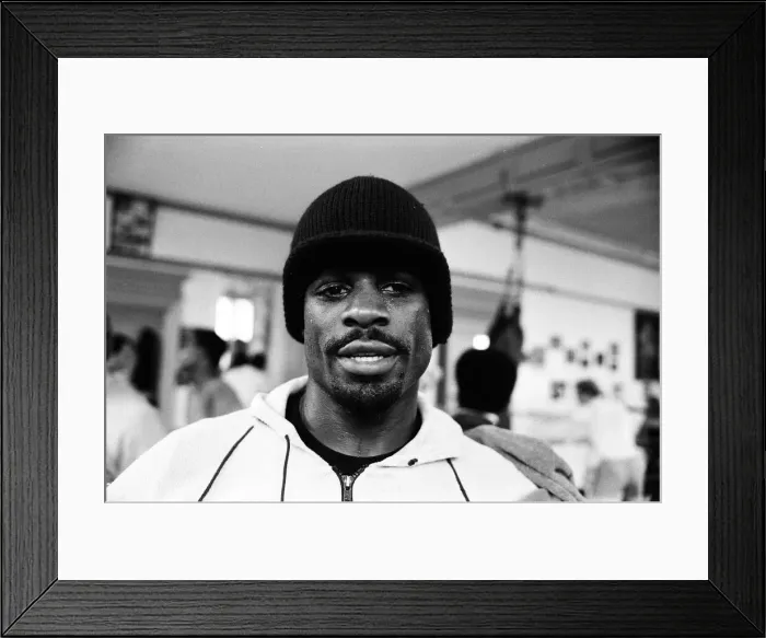 Framed Print : Boxer Errol Christie training for his fight against Mark Kaylor in the Thomas O Framed Print : Boxer Errol Christie training for his fight against Mark Kaylor in the Thomas O