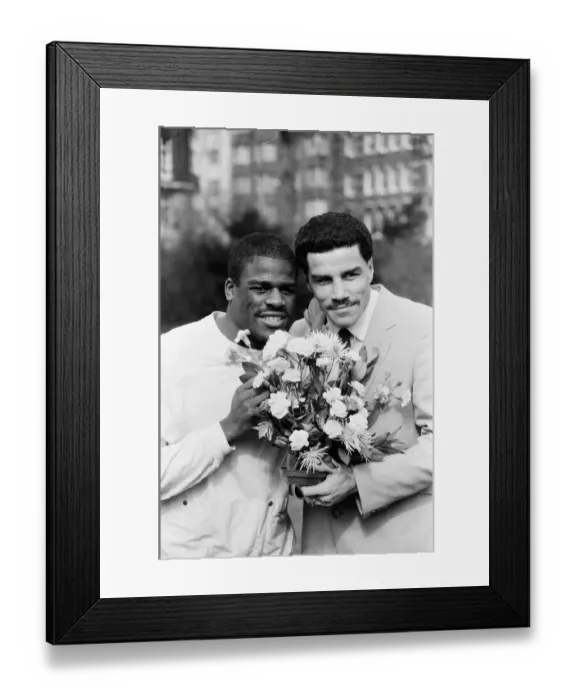 Framed Print : Boxers Errol Christie and Jimmy Price 14th March 1985 Framed Print : Boxers Errol Christie and Jimmy Price 14th March 1985