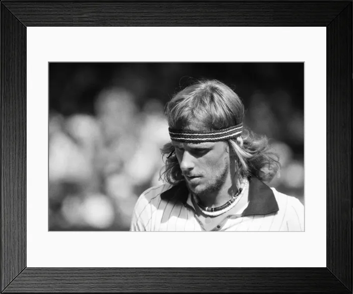 Framed Print : Wimbledon 1976. Bjorn Borg against R. Tanner, 1st July 1976 Framed Print : Wimbledon 1976. Bjorn Borg against R. Tanner, 1st July 1976