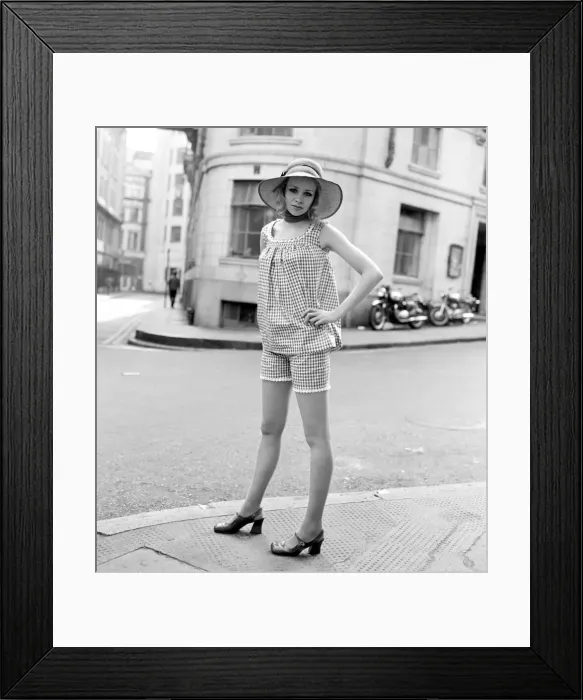 Framed Print : Josie Howard from Essex, contestant in Daily Mirrors Miiss Hot Pants Competition