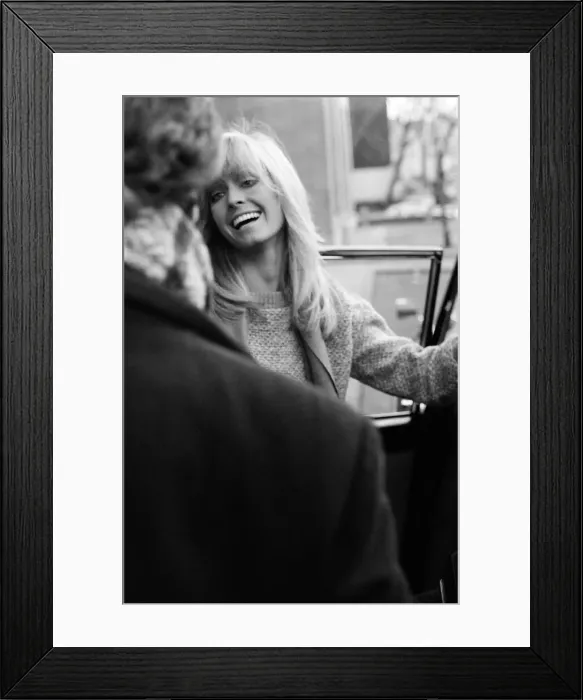 Framed Print : US actress Farrah Fawcett Majors, pictured during visit to London January 1979