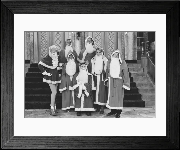 Framed Print : The cast of Are you being served pictured during the shooting of their Framed Print : The cast of Are you being served pictured during the shooting of their