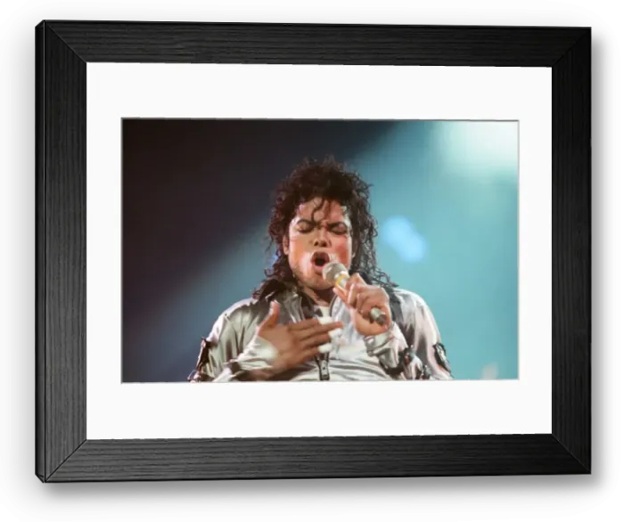 Framed Print : Michael Jackson seen here in concert at Wembley. 26th August 1988
