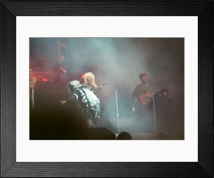 Framed Print : Michael Jackson seen here after perforiming on stage at Wembley during the Bad concert Framed Print : Michael Jackson seen here after perforiming on stage at Wembley during the Bad concert