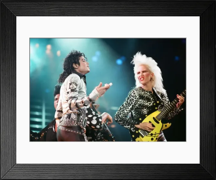 Framed Print : Michael Jackson seen here in concert at Wembley. 26th August 1988