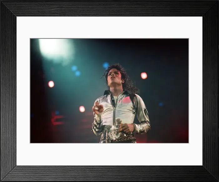 Framed Print : Michael Jackson seen here in concert at Wembley. 26th August 1988