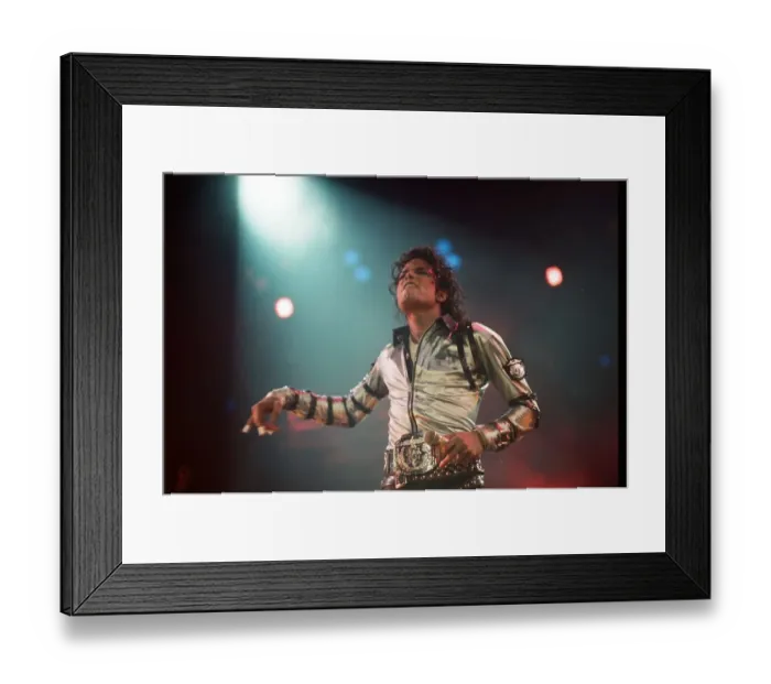 Framed Print : Michael Jackson seen here in concert at Wembley. 26th August 1988