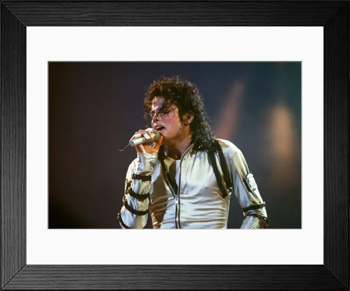 Framed Print : Michael Jackson seen here in concert at Wembley. 26th August 1988