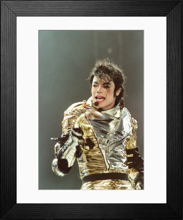 Framed Print : Michael Jackson seen here on stage at Sheffield 10th July 1997 Framed Print : Michael Jackson seen here on stage at Sheffield 10th July 1997