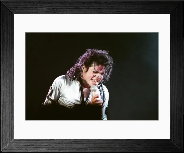 Framed Print : Michael Jackson seen here in concert at Wembley. 26th August 1988