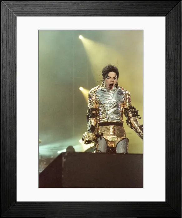 Framed Print : Michael Jackson seen here on stage at Sheffield 10th July 1997 Framed Print : Michael Jackson seen here on stage at Sheffield 10th July 1997