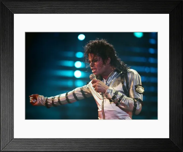 Framed Print : Michael Jackson seen here in concert at Wembley. 26th August 1988 Framed Print : Michael Jackson seen here in concert at Wembley. 26th August 1988