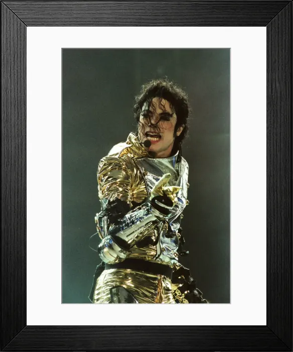 Framed Print : Michael Jackson seen here on stage at Sheffield 10th July 1997 Framed Print : Michael Jackson seen here on stage at Sheffield 10th July 1997