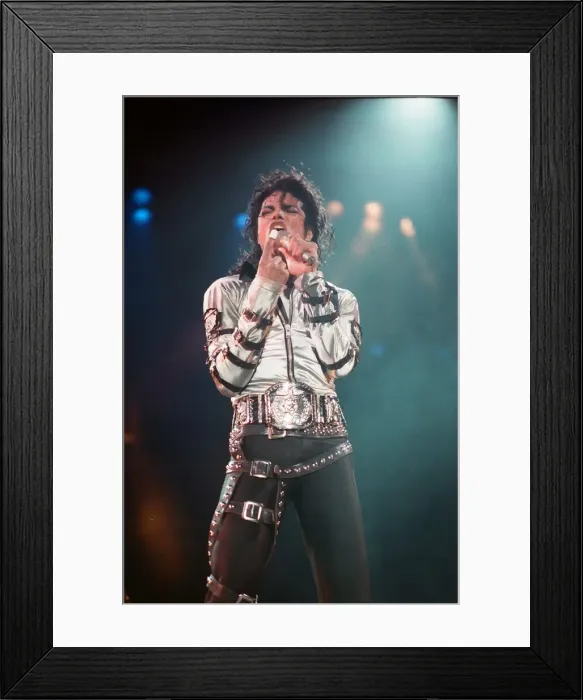 Framed Print : Michael Jackson seen here in concert at Wembley. 26th August 1988