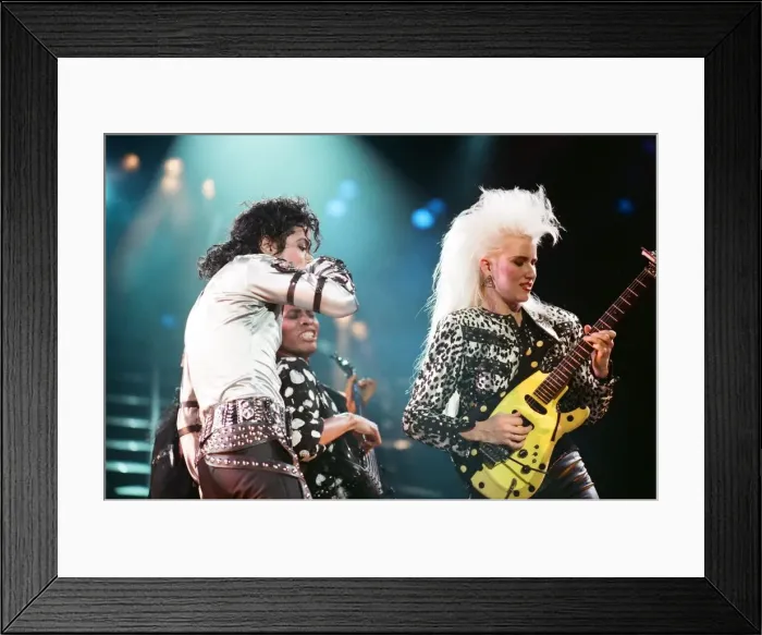 Framed Print : Michael Jackson seen here in concert at Wembley. 26th August 1988
