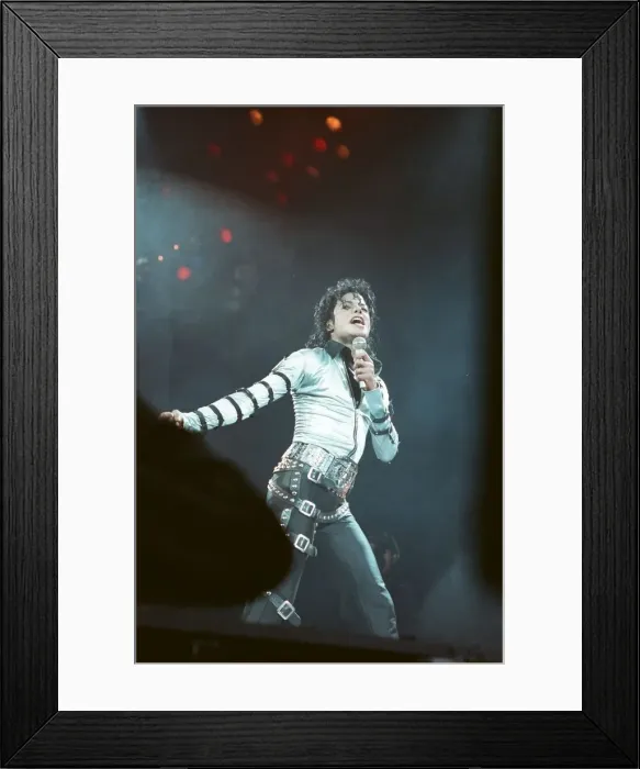 Framed Print : Michael Jackson in concert at Wembley performing in front of HRH Diana Princess of Wales Framed Print : Michael Jackson in concert at Wembley performing in front of HRH Diana Princess of Wales