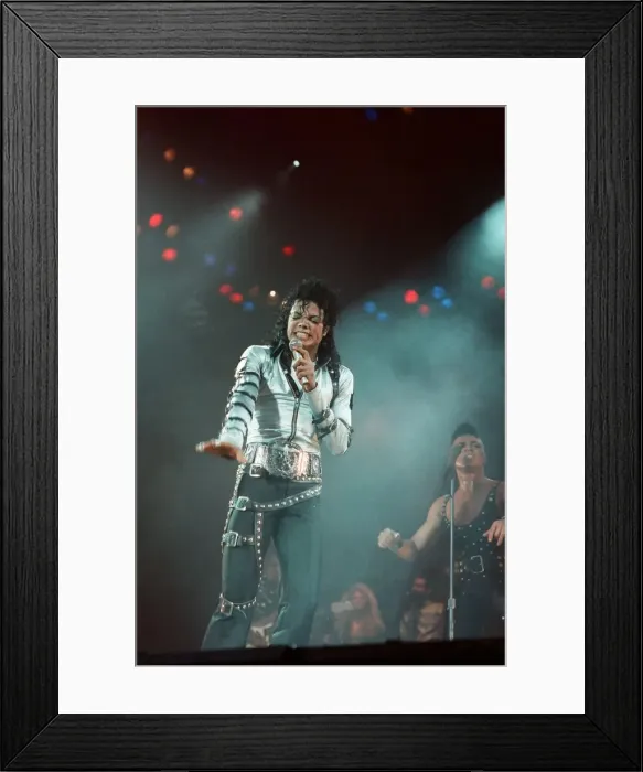 Framed Print : Michael Jackson in concert at Wembley performing in front of HRH Diana Princess of Wales Framed Print : Michael Jackson in concert at Wembley performing in front of HRH Diana Princess of Wales