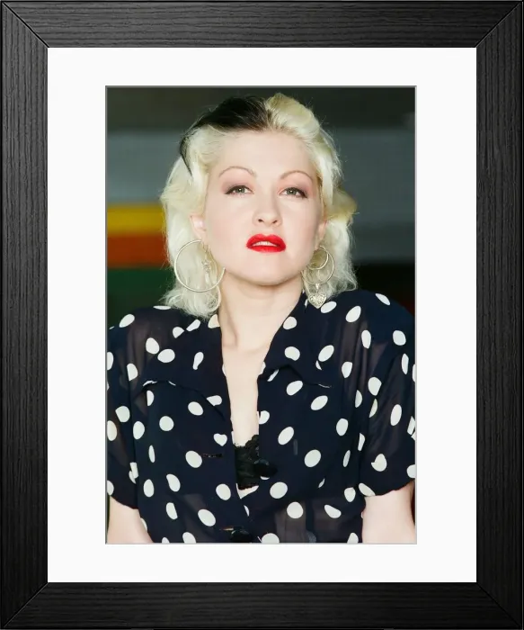 Framed Print : Cyndi Lauper american singer May 1989. Cyndi is in Britain to Framed Print : Cyndi Lauper american singer May 1989. Cyndi is in Britain to