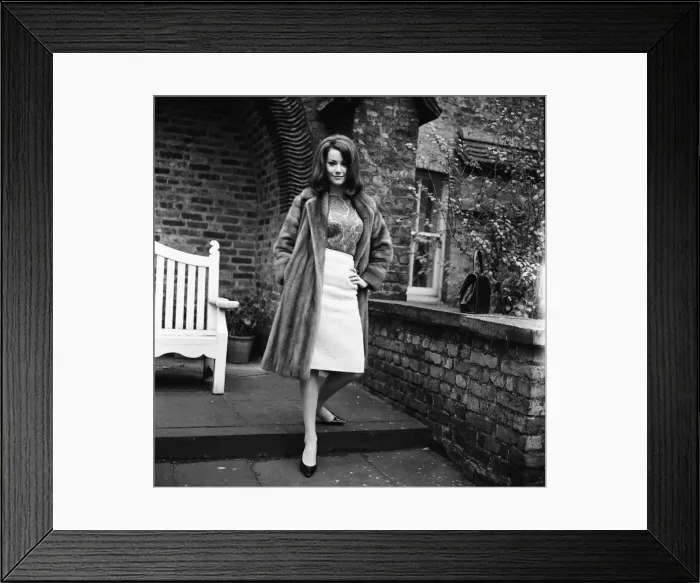 Framed Print : Parisienne actress Claudine Auger who will play Domino in the James Bond film Framed Print : Parisienne actress Claudine Auger who will play Domino in the James Bond film
