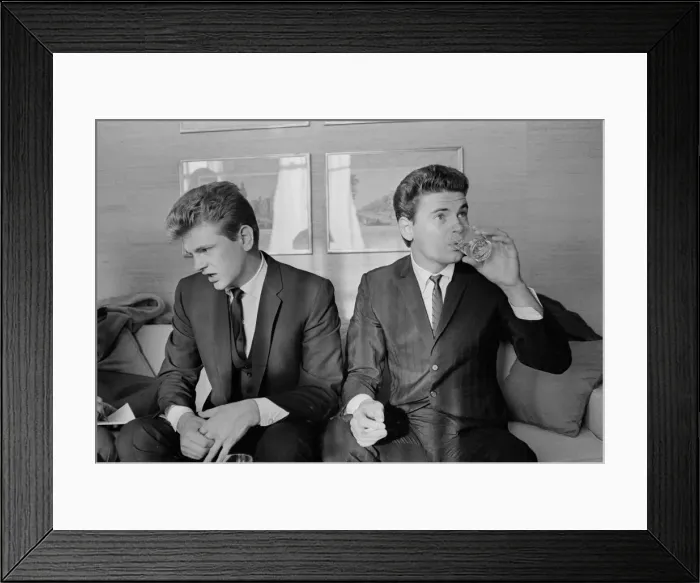 Framed Print : Phil (left) and Don Everly, American singing duo The Everly Brothers Framed Print : Phil (left) and Don Everly, American singing duo The Everly Brothers