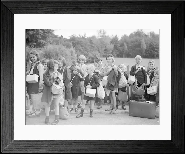 Framed Print : Evacuations of civilians in Britain during World War II was designed to save Framed Print : Evacuations of civilians in Britain during World War II was designed to save
