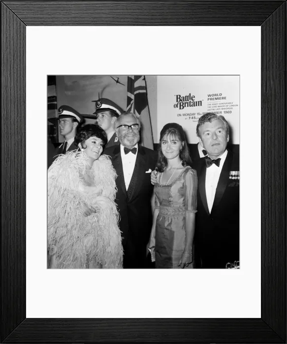 Framed Print : Premiere of The battle of Britain. Stars arriving for the premiere Framed Print : Premiere of The battle of Britain. Stars arriving for the premiere