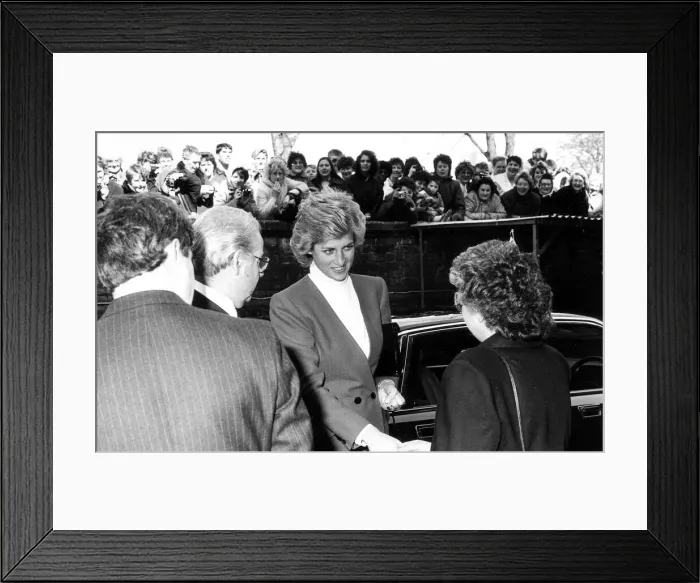 Framed Print : Diana, Princess of Wales during a visit to Rugby. 23rd March 1988