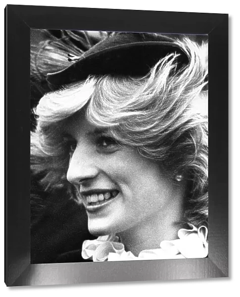 Diana, Princess of Wales, during her visit to Caludon Castle school