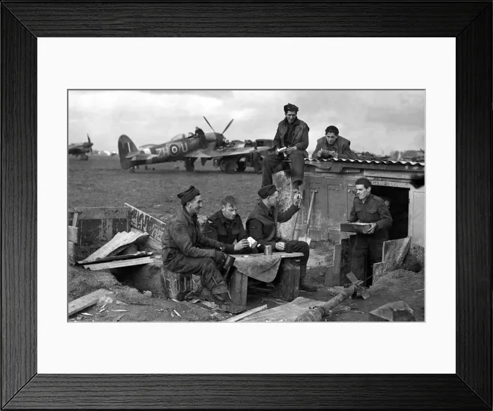 Framed Print : Blitz Hotel at this Typhoon disperse point - airmen have sunk a dug out Framed Print : Blitz Hotel at this Typhoon disperse point - airmen have sunk a dug out
