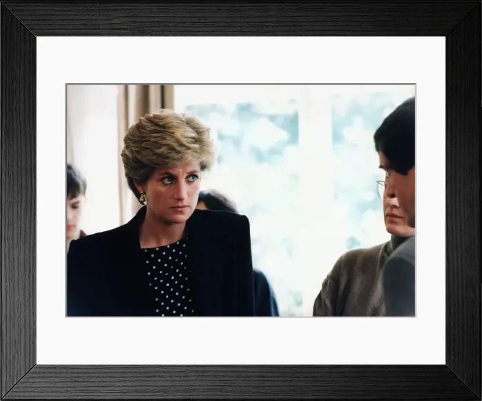 Framed Print : Diana, Princess of Wales during a visit to Fawsley House in Rugby Framed Print : Diana, Princess of Wales during a visit to Fawsley House in Rugby
