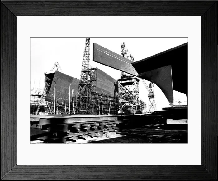 Framed Print : Un-named ship No 39 is on the stocks at Swan Hunters Neptune Yard Framed Print : Un-named ship No 39 is on the stocks at Swan Hunters Neptune Yard