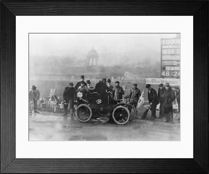 Framed Print : Deauville car seen here taking part in the 1000 mile non stop endurance race circa 1908