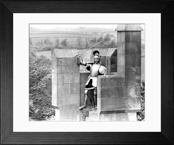 Framed Print : John Mordan tried being a Knight for a day at Langley Castle Framed Print : John Mordan tried being a Knight for a day at Langley Castle
