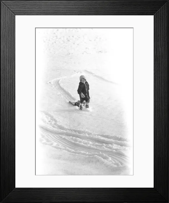 Framed Print : Winter Weather - Snow Scenes 20 February 1986 - Rural scene in Northumberland Framed Print : Winter Weather - Snow Scenes 20 February 1986 - Rural scene in Northumberland