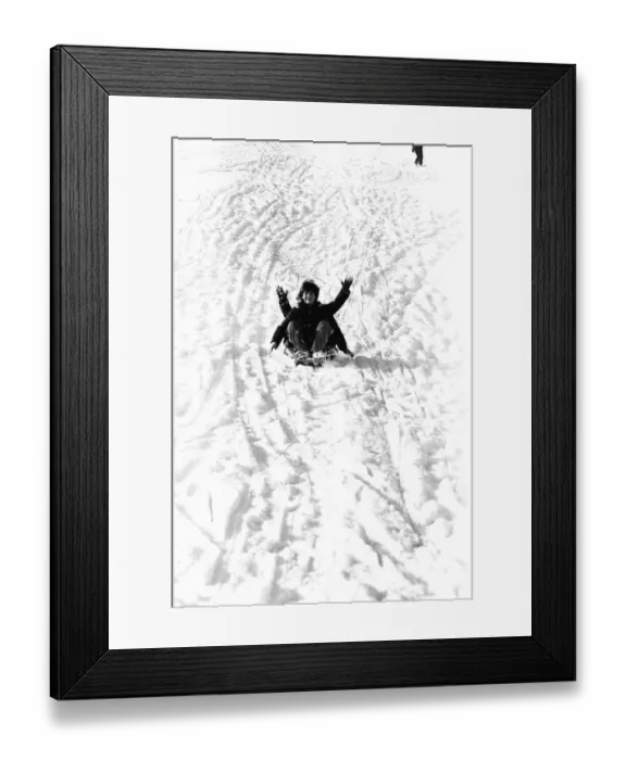 Framed Print : Winter Weather - Snow Scenes 20 February 1986 - Rural scene in Northumberland