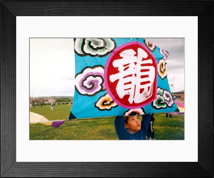 Framed Print : A participant in the annual kite festival at Washington in June 1995