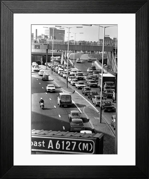 Framed Print : General scenes of traffic scenes in Newcastle - A traffic jam on the Central Motorway Framed Print : General scenes of traffic scenes in Newcastle - A traffic jam on the Central Motorway