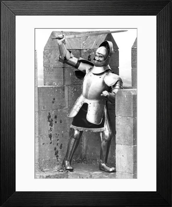 Framed Print : John Mordan tried being a Knight for a day at Langley Castle Framed Print : John Mordan tried being a Knight for a day at Langley Castle