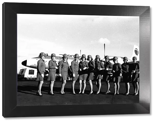 11 air stewardesses who earned their wings after passing the Northeast Airlines air
