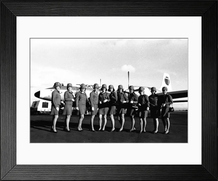 Framed Print : 11 air stewardesses who earned their wings after passing the Northeast Airlines air Framed Print : 11 air stewardesses who earned their wings after passing the Northeast Airlines air
