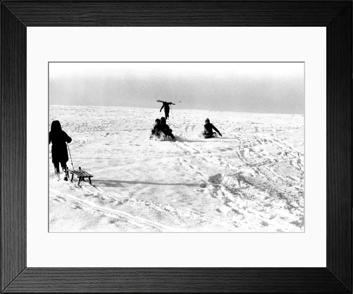 Framed Print : Winter Weather - Snow Scenes 20 February 1986 - Rural scene in Northumberland