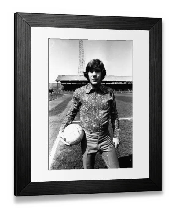 Framed Print : Footballer Malcolm MacDonald models clothes for sale from his new Newcastle Boutique Framed Print : Footballer Malcolm MacDonald models clothes for sale from his new Newcastle Boutique