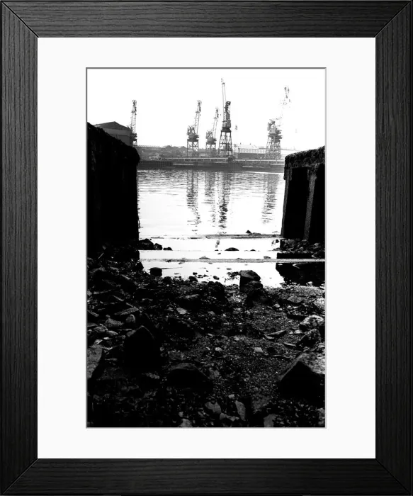 Framed Print : Cranes at Tyne Dock, South Shields 21 June 1979 Framed Print : Cranes at Tyne Dock, South Shields 21 June 1979