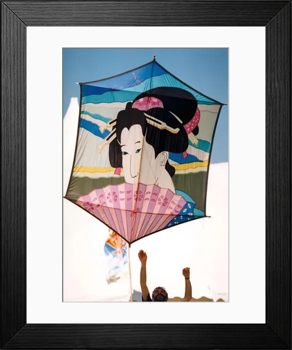 Framed Print : Kites at Washingtons Northern Area Playing fields for the annual festival in June