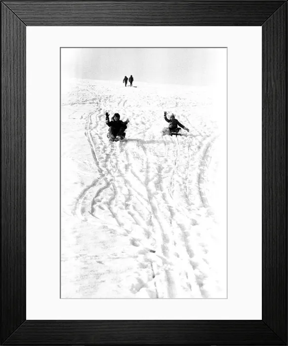 Framed Print : Winter Weather - Snow Scenes 20 February 1986 - Rural scene in Northumberland